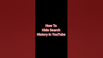 How to hide search history in youtube #shorts #youtube #viral