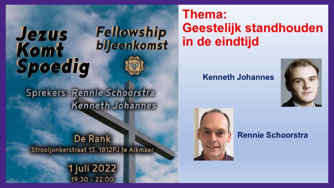 Vrijdag 1 juli 2022 Fellowship bijeenkomst