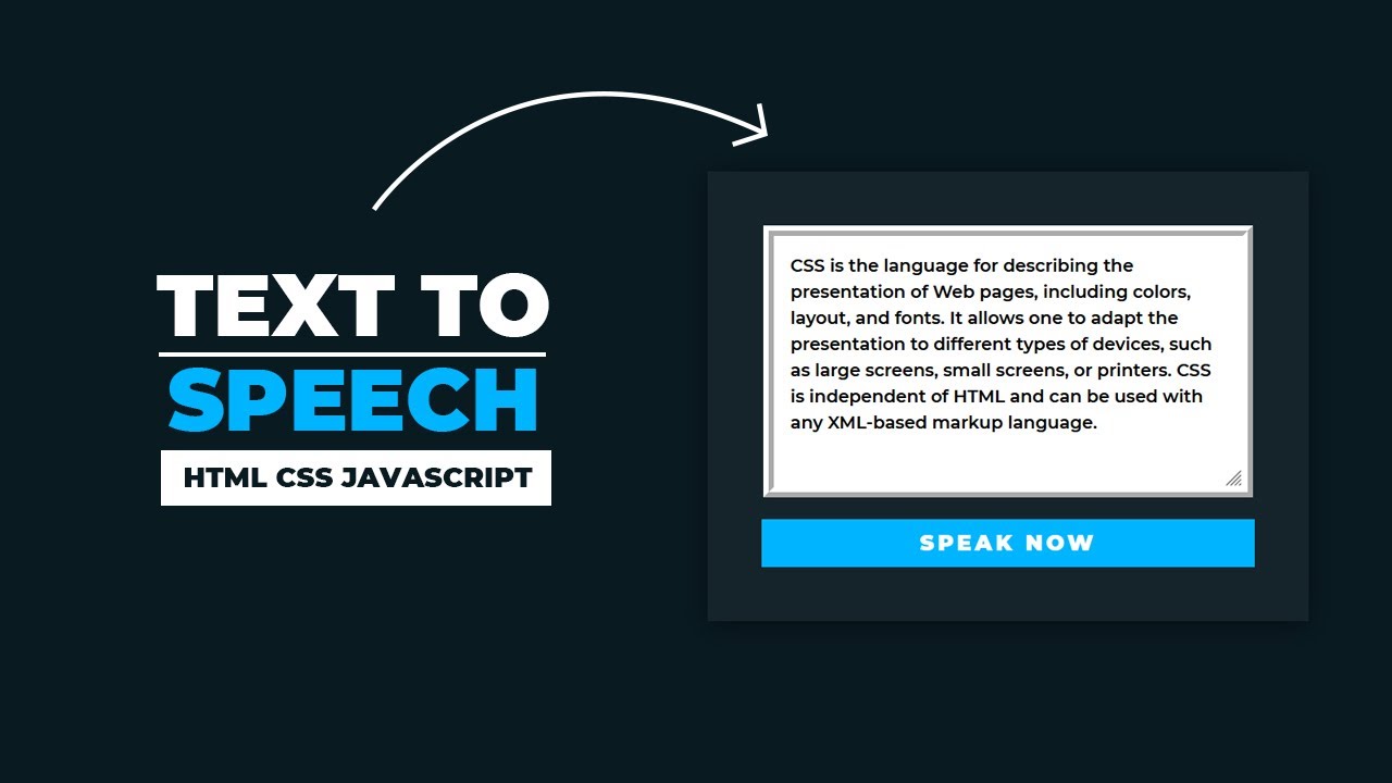 text to speech js