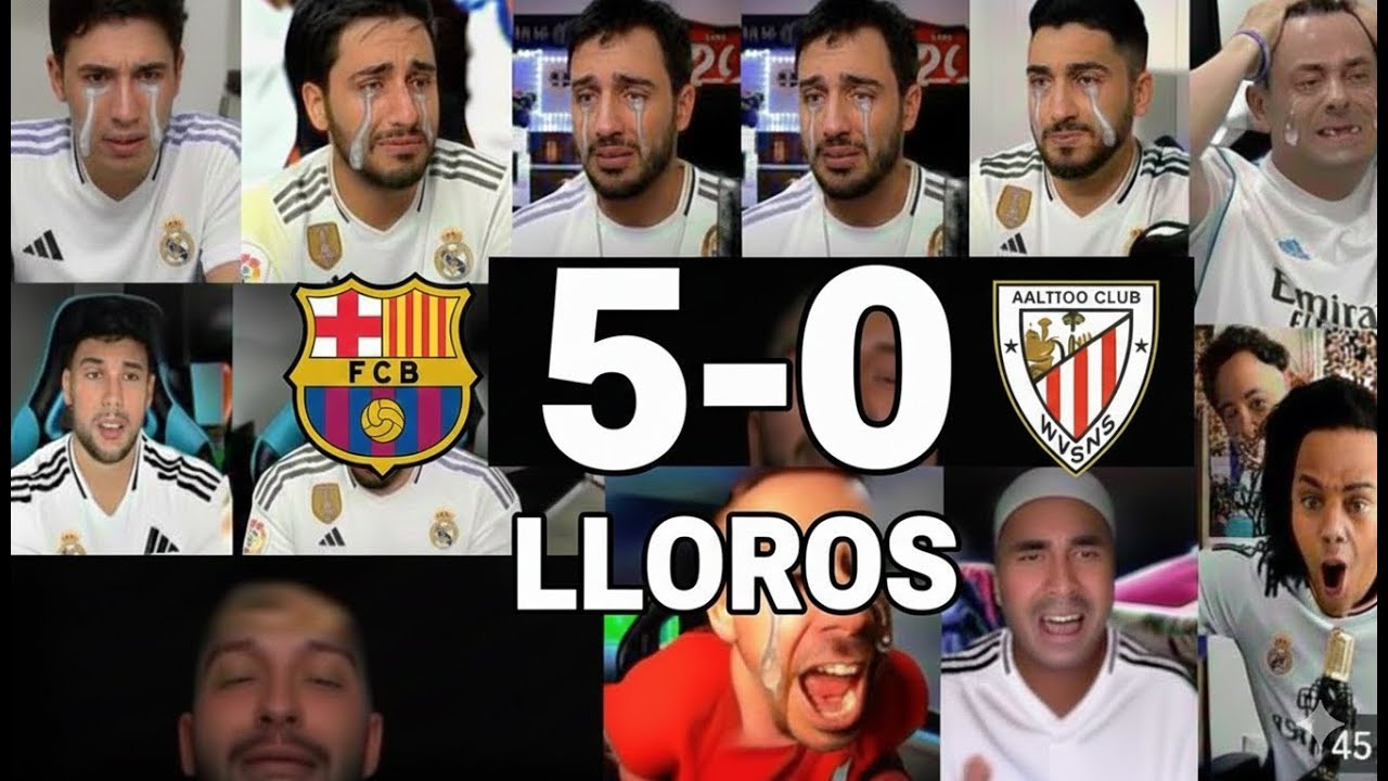 ¡5 - 0 Y LLOROS MADRIDISTAS! El barca humilla al ATHLETIC CLUB