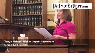 Tanya Nelson gives a victim impact statement in the trial of Paul Fahey, convicted of killing her br Information