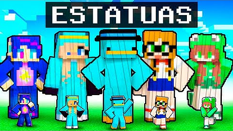 Batalla de ESTATUAS DE FANS LOCAS en Minecraft