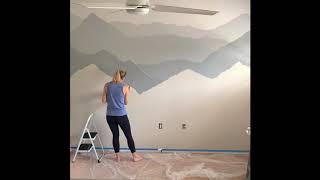 DIY Mountain Accent Wall