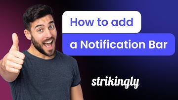 How to add a Notification Bar to Strikingly
