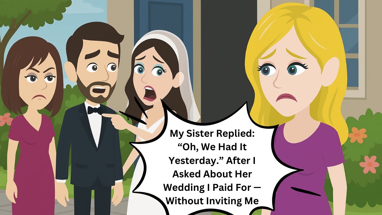 My Sister Replied: “Oh, We Had It Yesterday.” After I Asked About Her Wedding I Paid For...