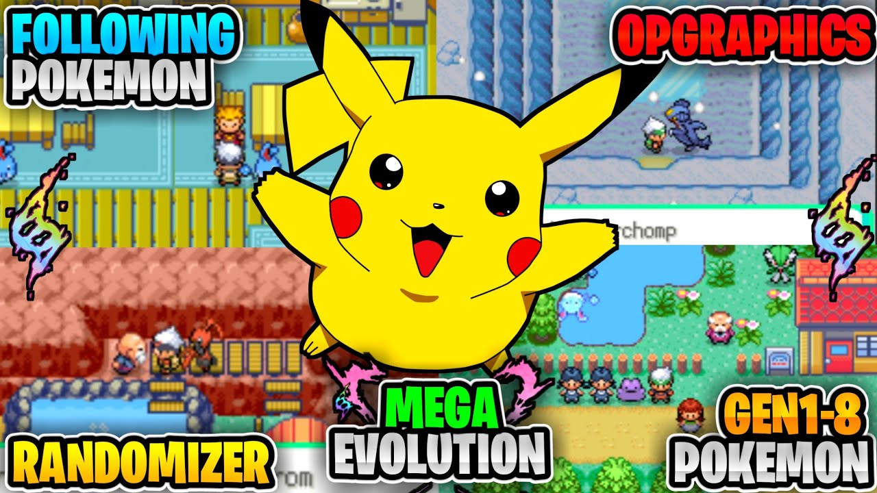 Followers New Pokemon Gba Rom Hack 22 With Mega Evolution Gen 1 8 Pkm Open World Pokemon Rowe Youtube