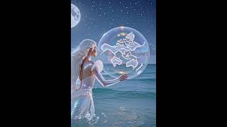 mermaid discovers one glowing bubble