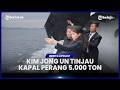 KIM JONG UN BERSAMA PUTRINYA TINJAU KAPAL PERANG BERBOBOT 5 000 TON YANG SELESAI DIPERBAIKI