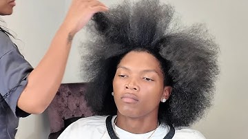 Two Strand Twist on my Sons thick natural hair