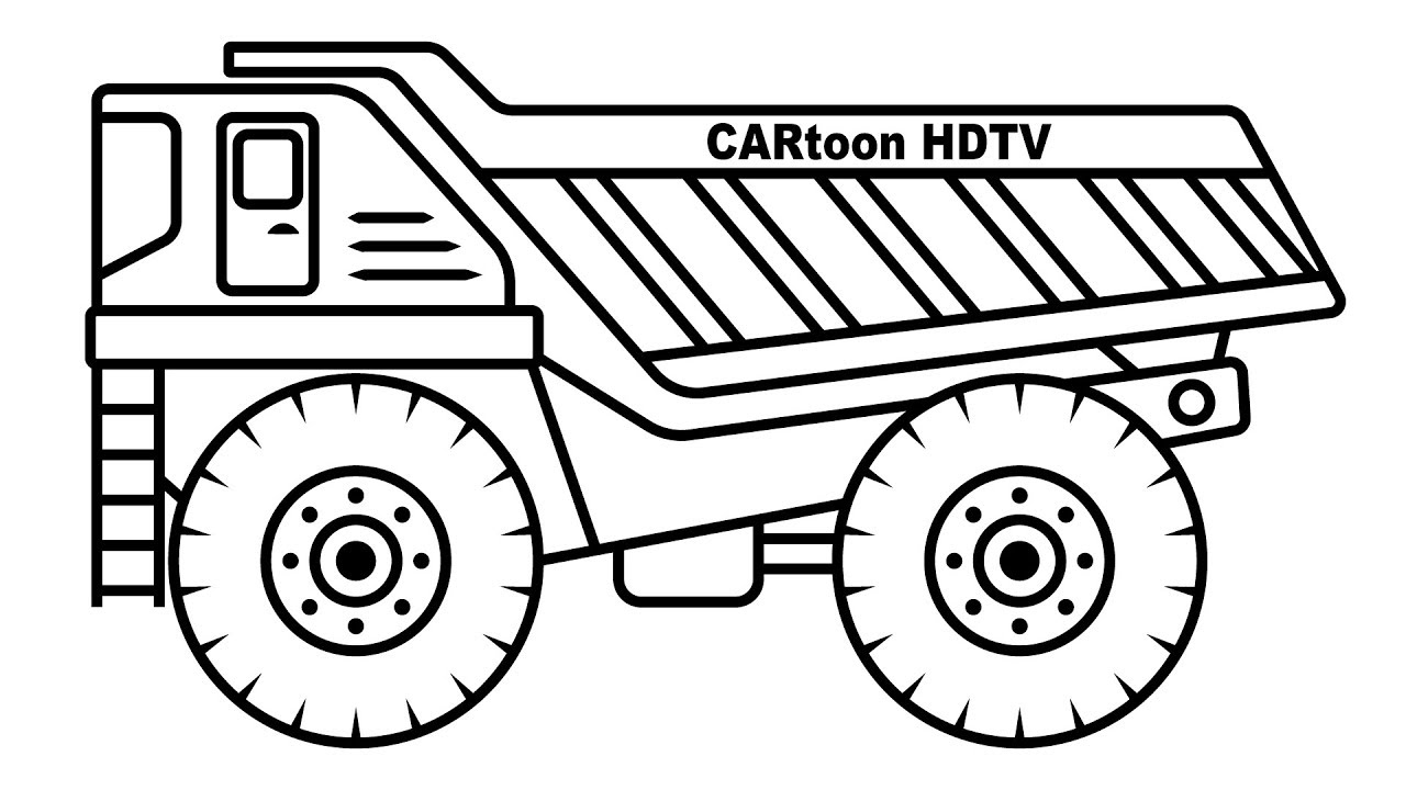 Satisfying Dump truck drawing easy. How to draw construction vehicles ...