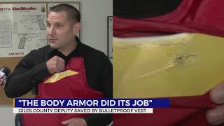 'The body armor did its job': Giles County deputy saved by bulletproof vest during shootout