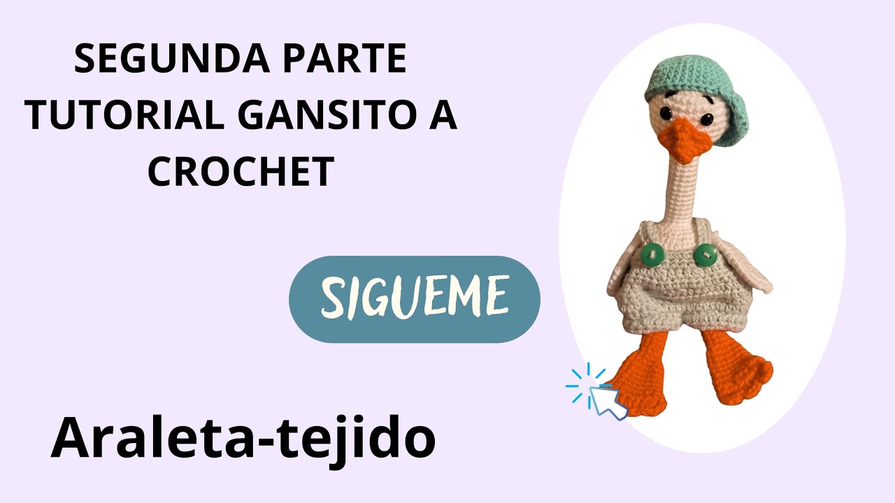 Gansito a crochet fácil, sígueme para más videos