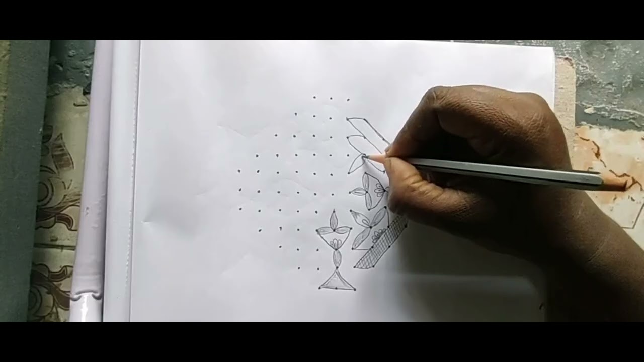 🌺11*3*3🌺 கார்த்திகை தீப கோலம் 🌺 simple Deepak Kolam🌺🙏👍