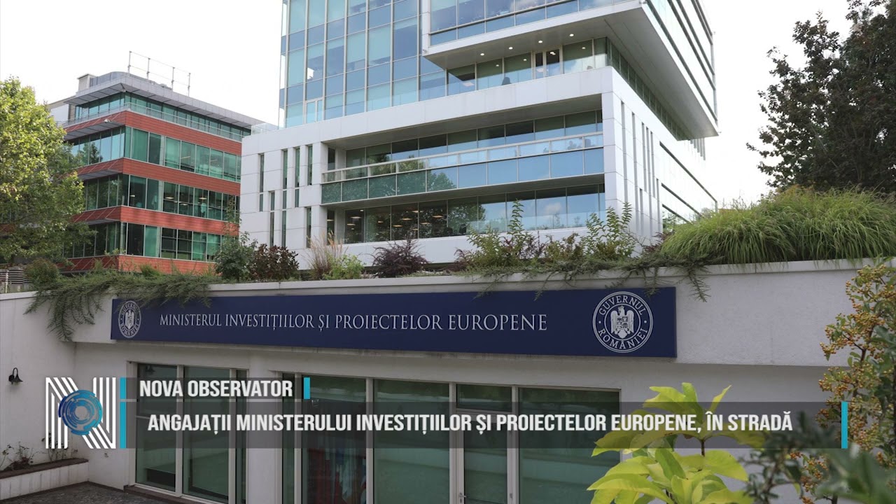 Angajații Ministerului Investițiilor și Proiectelor Europene, în stradă Angajații Ministerului Investițiilor și Proiectelor Europene, în stradă