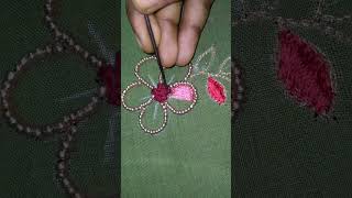 flower filling aari work design #aariwork