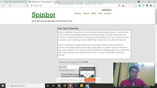Best free article rewriting software for content creator | Spinbot Software review Tutorials screenshot 5