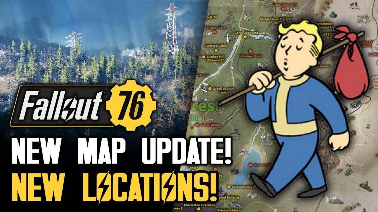 Fallout 76 - HUGE NEW MAP UPDATE! All Locations So Far! New Gameplay ...