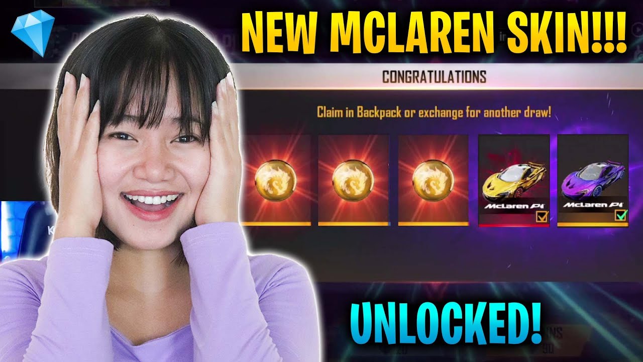Free Fire New McLaren Car Skin Unlocked | RIP Diamonds 💎 | New Event - Garena Free Fire