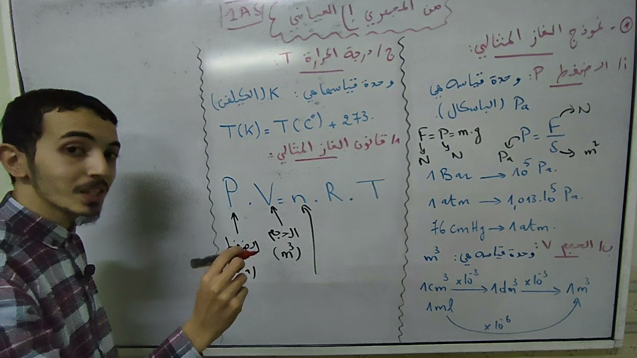 1AS || الجزء 03 : من المجهري إلى العياني (نموذج الغاز المثالي)