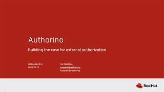 Building the case for external authorization