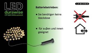 Lumineo Durawise LED-Lichterkette mit Batterie, Größe: 24 LEDs, 1