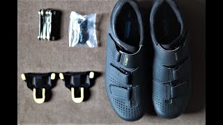 Unboxing and Installation | Shimano RC1 shoes and RS500 SPD-SL pedal