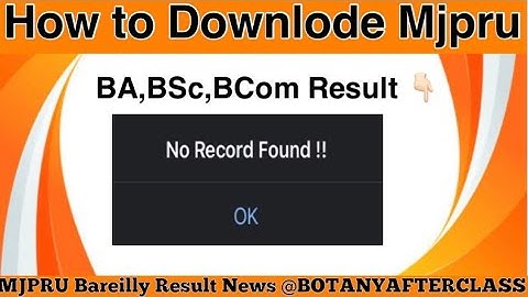 MJPRU result not found" issue resolve the problem