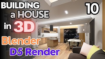 10 MASTER 3D MODELING by BUILDING a HOUSE in Blender + @D5Render  !  🏠 | EASY TUTORIAL for BEGINNERS