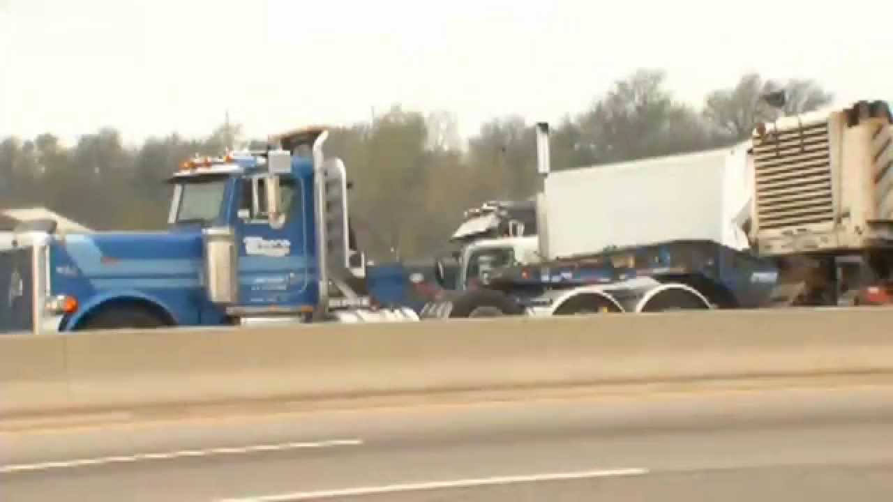 Three-Truck Crash Shuts Down Broken Arrow Expressway - YouTube