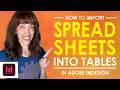 How to Import Excel Sheets or Google Sheets into Adobe InDesign with Full Editing Capabilities