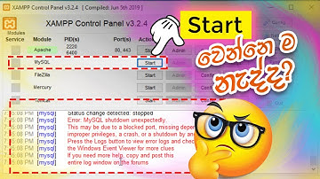 How to Fix MySQL Not Starting in XAMPP | Sinhala