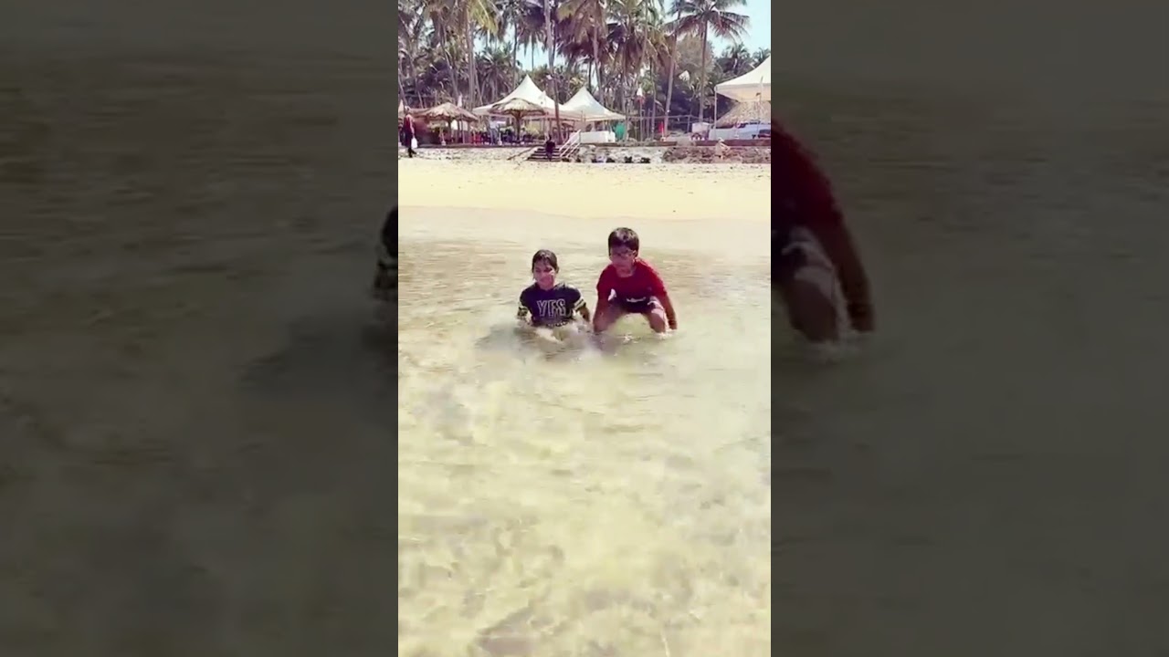 Enjoying at Kovalam beach 