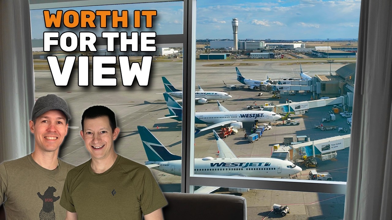 We Slept INSIDE the Airport Terminal! (Calgary Airport Marriott)
