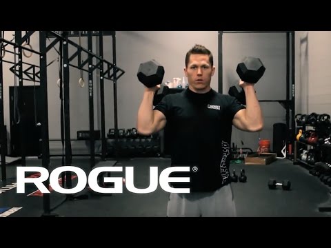 Movement Demo - Dumbbell Hang Power Clean And Press (Push Press/Push Jerk)