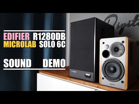 Microlab Solo 6C vs Edifier R1280DB  ||  Sound Demo w/ Bass Test