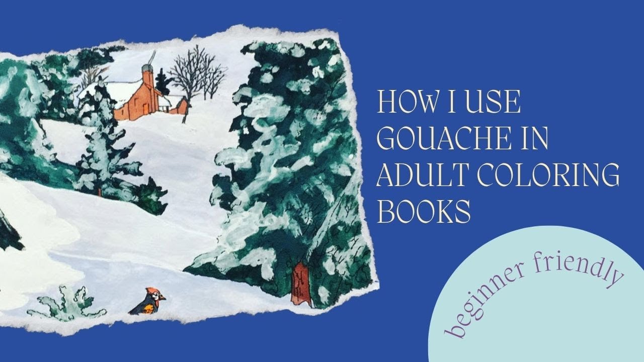 Using Gouache in Adult Coloring Books
