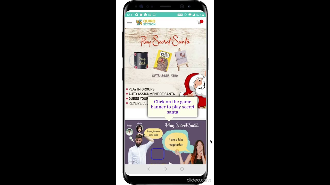 How to play secret santa | Tutorial | Quirqstation app | christmas