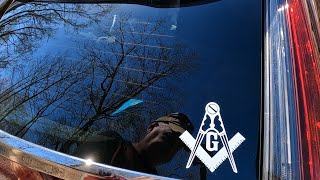 10590 Freemason Masonic Square and Compass Vehicle Window Vinyl Decal Sticker #raddezigns