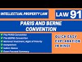 Paris &amp; Berne Convention Explained | International IPR Law | LLB BALLB UGC NET | LAW91
