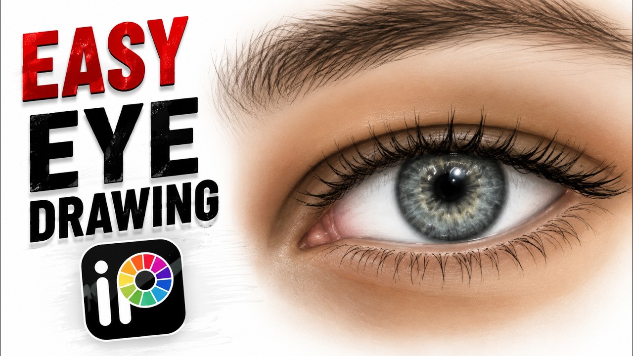 Realistic Eye Drawing in Ibis Paint X – Full Step by Step Tutorial ...