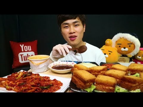[<strong>Flower</strong> pig]꽃돼지 중화요리 멘보샤+볶음밥+배추김치 먹방 mukbang Eating <strong>show</strong>