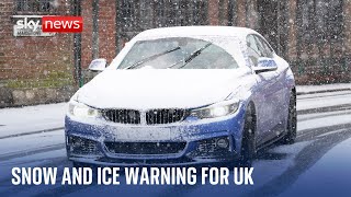 Freezing weather: Snow and ice warnings extended across UK