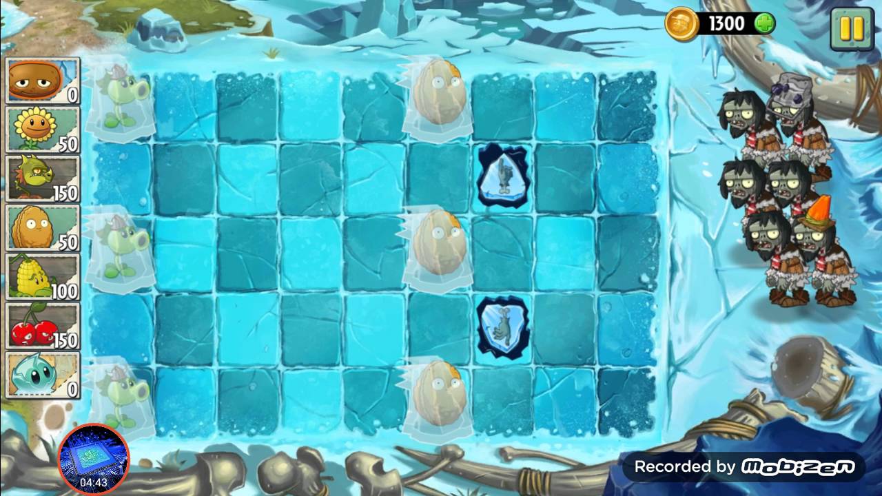 Plantas vs zombies 2 ( cuevas congeladas) 1,2,3 dia - YouTube