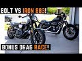 Harley Iron 883 or Yamaha Bolt? Put My Friend on Both - Ride Drag Race Which Would You Pick?