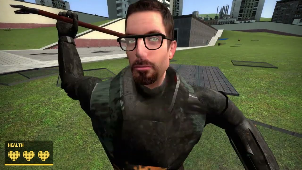 Gordon freeman destroys the Nintendo offices with a bomb. (DONT TAKE SERIOUSLY)