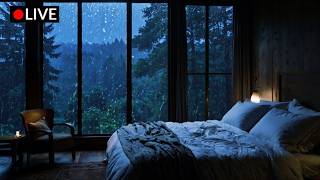 🔴 LIVE Rain Sounds 🌧️ Fall Asleep Fast with Heavy Rain Ambience