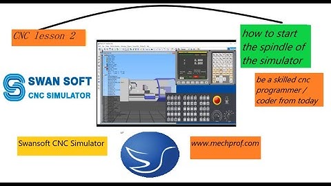 How to start/rotate the spindle of simulator | Swansoft CNC Simulator, (Lesson2)