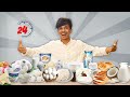 24 hours eating only white colour food challenge 