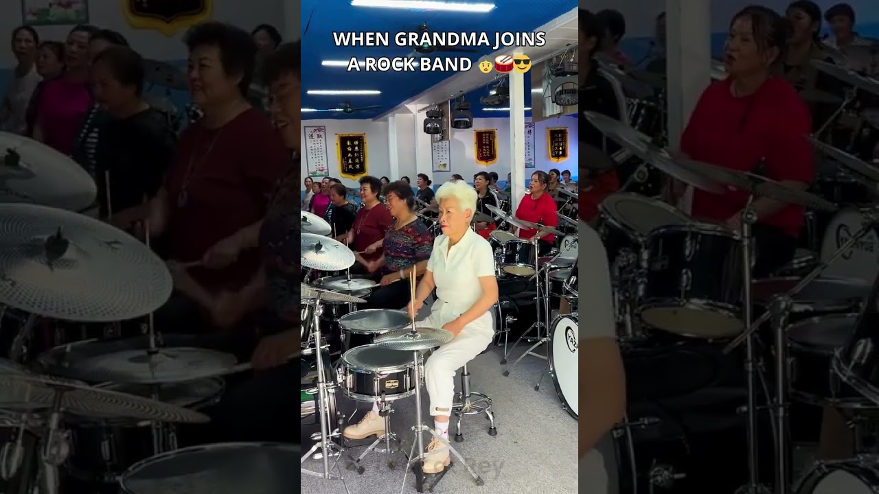 Seniors with serious drum skills 👵🥁👴 
