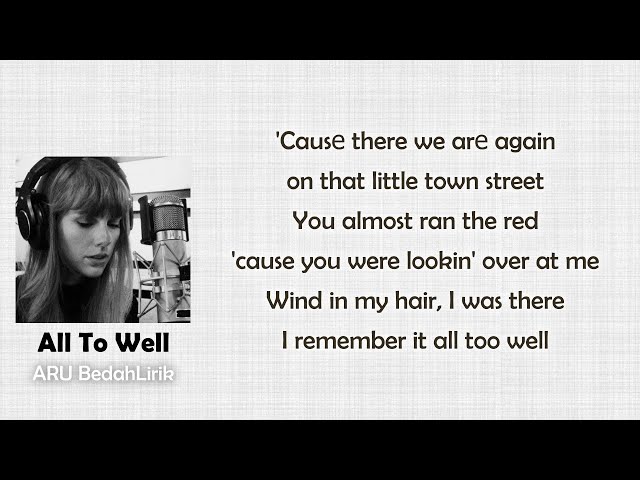 Taylor Swift - All Too Well (Sad Girl Autumn Version) (Lyric Video) class=